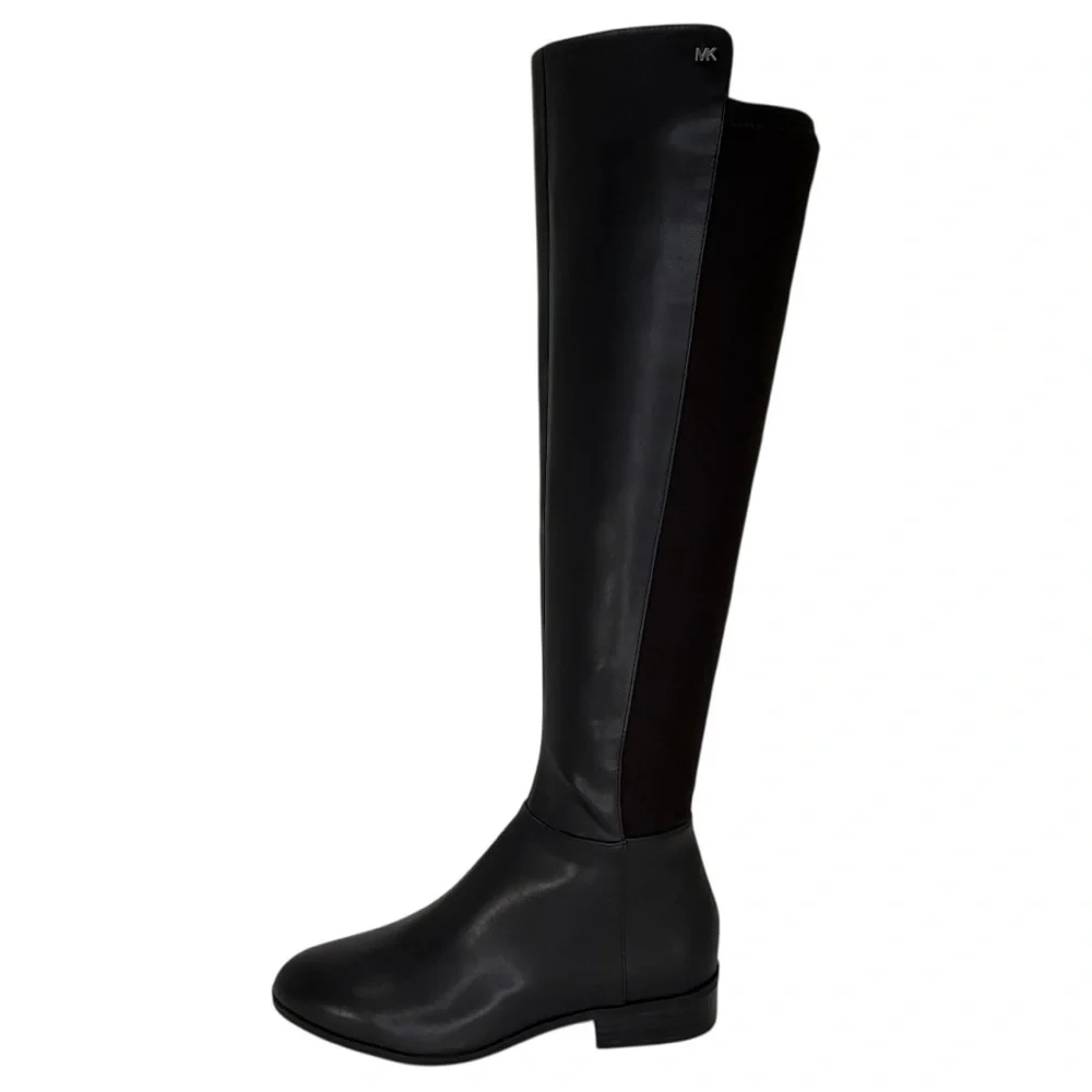 Michael Kors Bromley Black Faux Leather OTK Womens Boots Size 7M